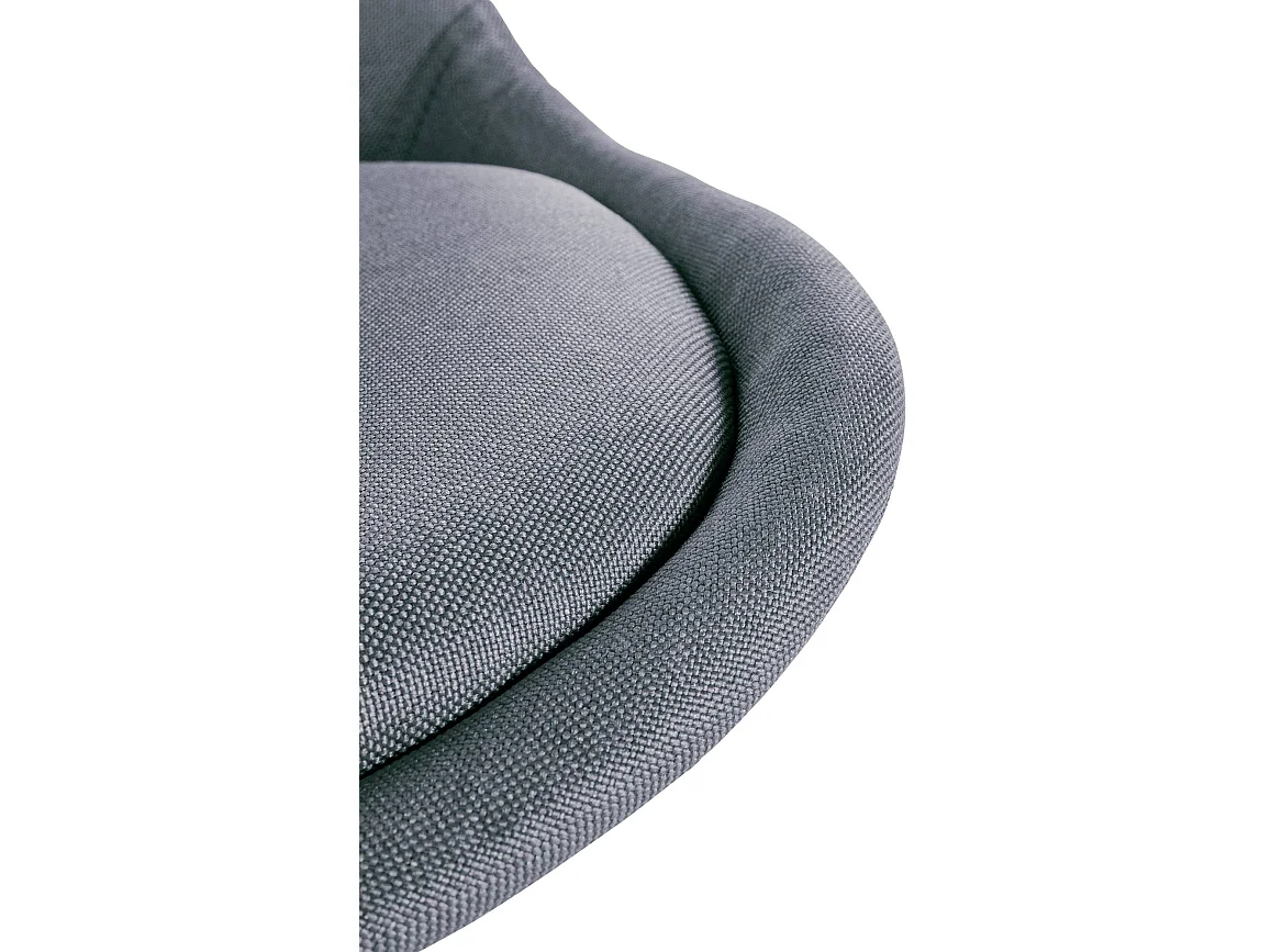 Lot de 4  chaise salle à manger - Tissu & Nature (rond) - Gris clair - Sofia