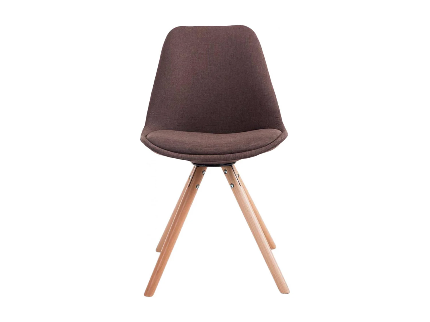 Lot de 4  chaise salle à manger - Tissu & Nature - Marron - Toulouse