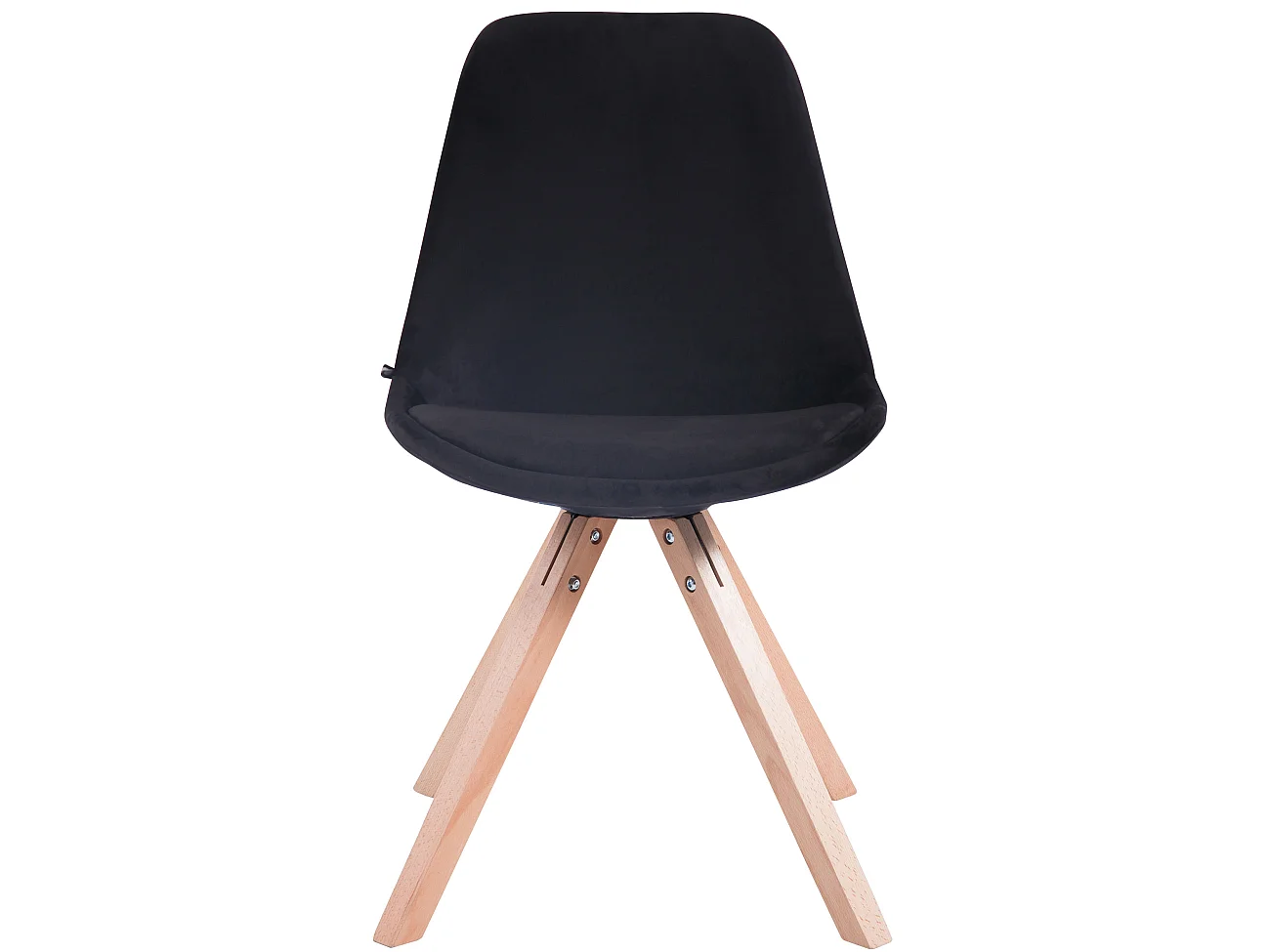 Lot de 4  chaise salle à manger - Velours & Nature - Noir - Toulouse