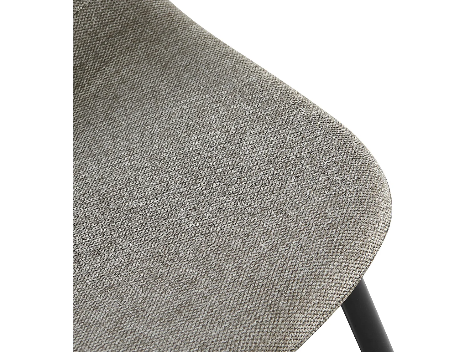 Lot de 4  chaise salle à manger - Tissu - Gris clair - Napier