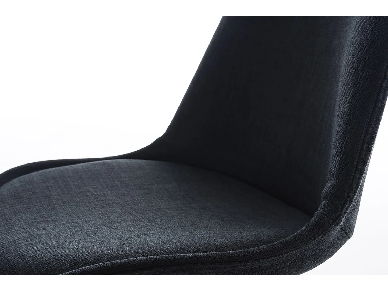 chaise salle à manger - Tissu & Bois - Noir - Pegleg