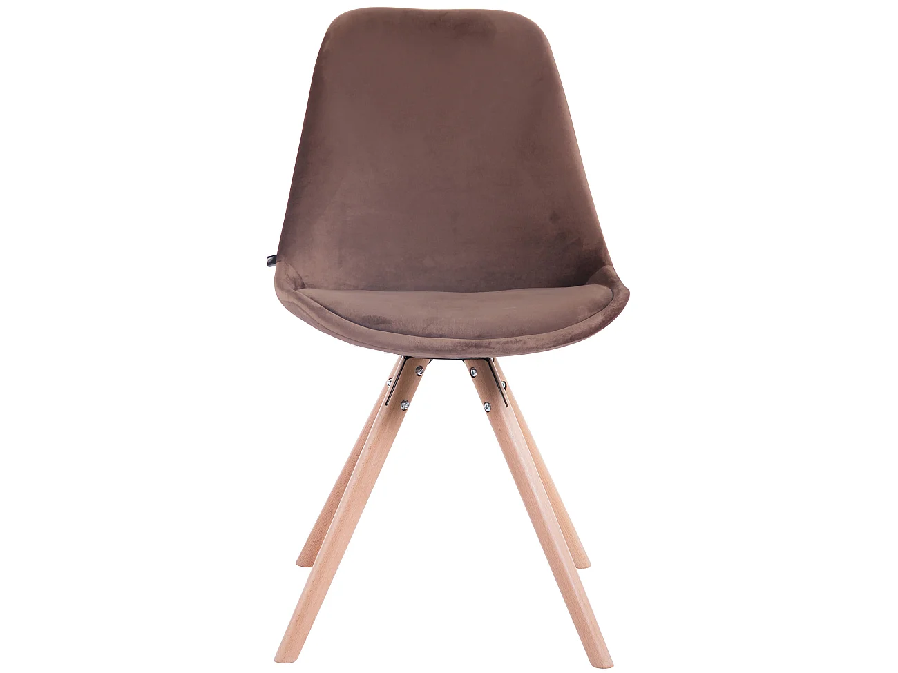 Lot de 4  chaise salle à manger - Velours & Nature - Marron - Toulouse