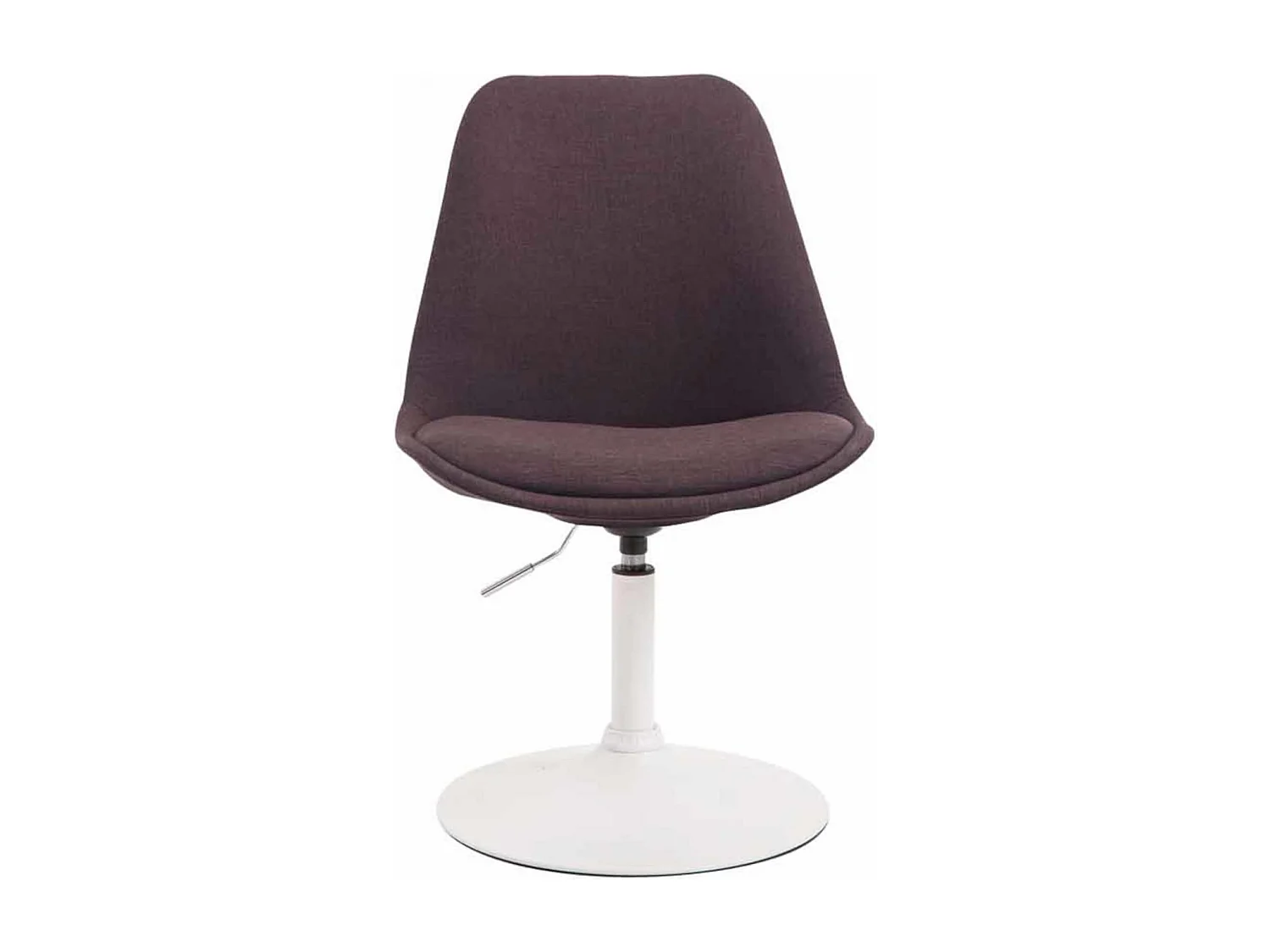 Lot de 4  chaise salle à manger - Tissu & Blanc - Marron - Maverick