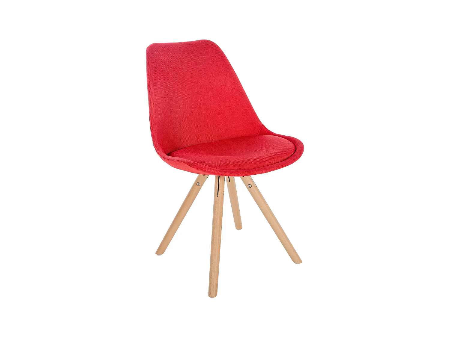 chaise salle à manger - Tissu & Nature (rond) - Rouge - Sofia