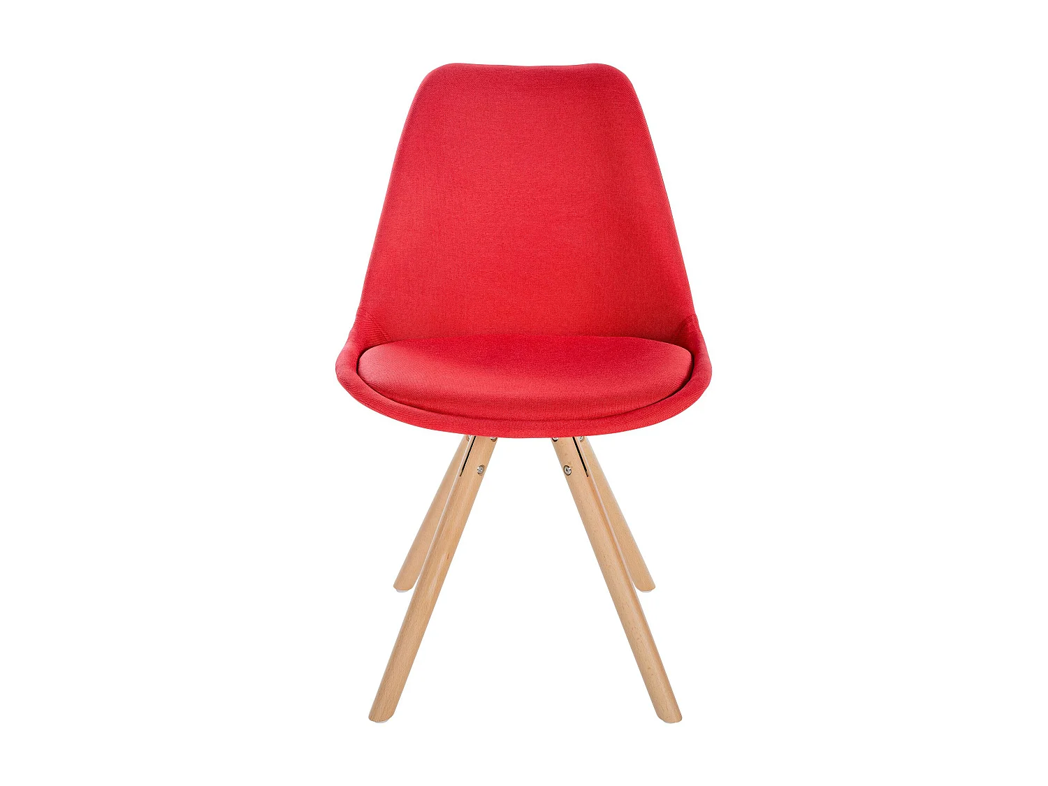 chaise salle à manger - Tissu & Nature (rond) - Rouge - Sofia