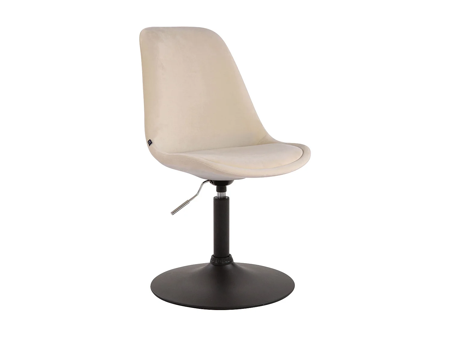 Lot de 4  chaise salle à manger - Velours & Noir - Crème - Maverick