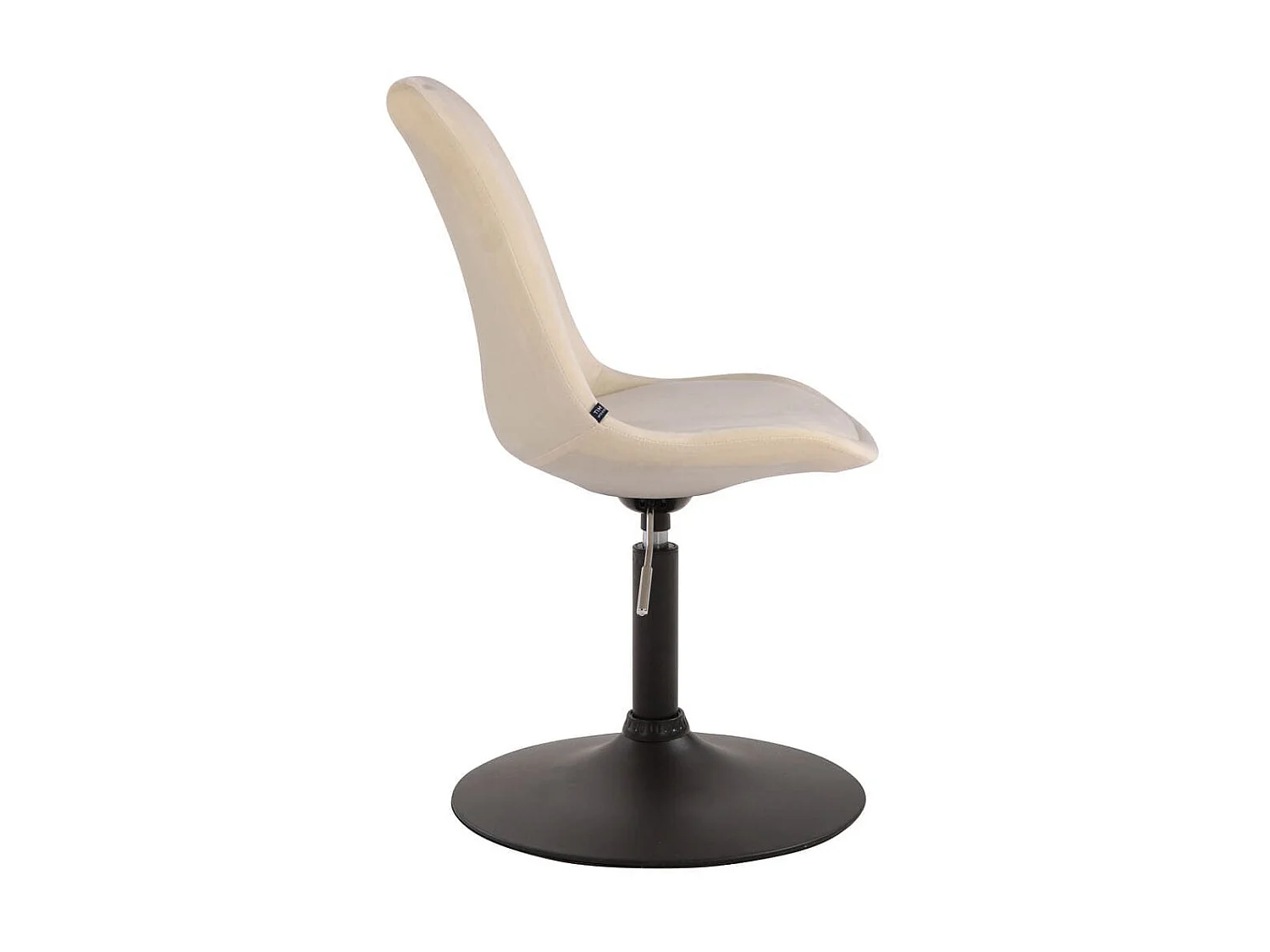 Lot de 4  chaise salle à manger - Velours & Noir - Crème - Maverick