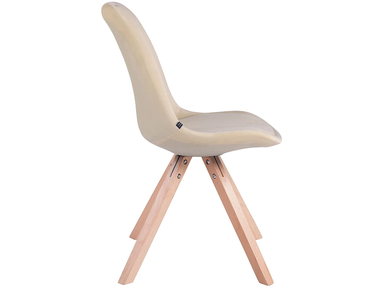 Lot de 4  chaise salle à manger - Velours & Nature - Crème - Toulouse