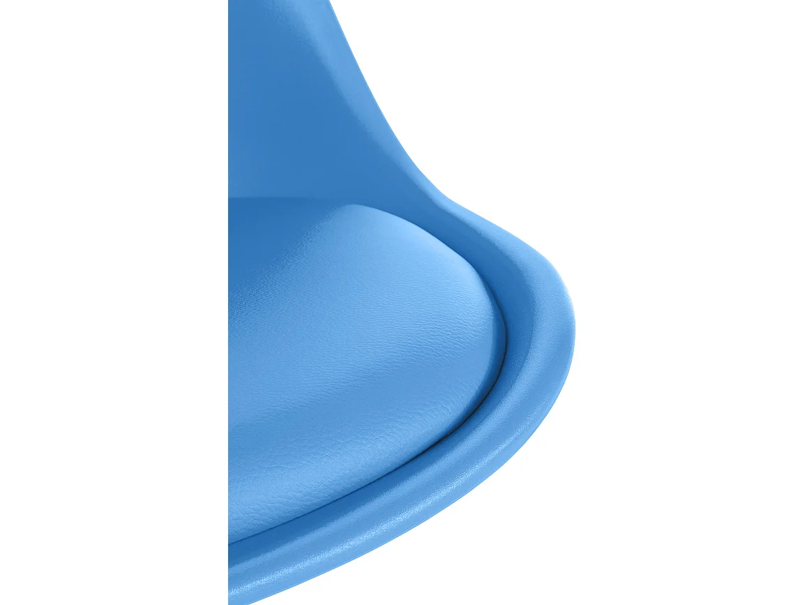 chaise salle à manger - Plastique & Bois - Bleu clair - Sofia