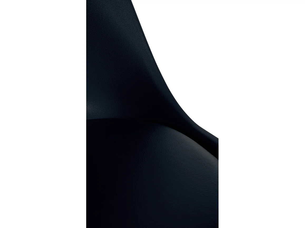 Eetkamerstoelen - Kunststof & natura (ronde) - zwart - Sofia