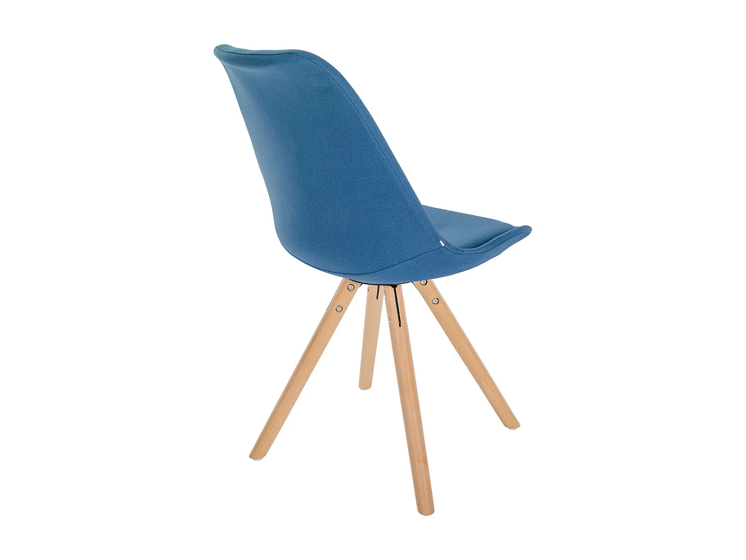 chaise salle à manger - Tissu & Nature (rond) - Bleu - Sofia