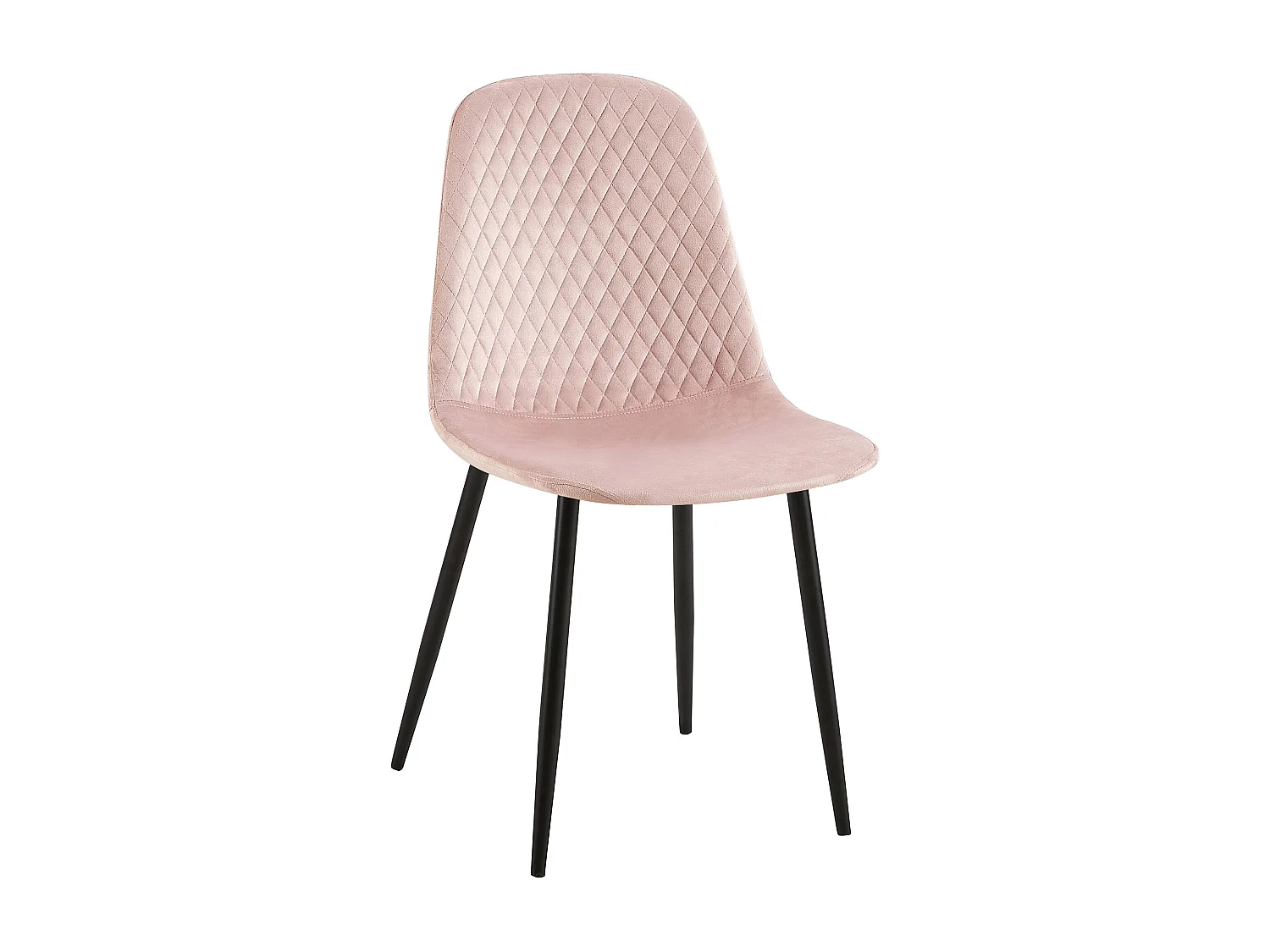 Lot de 4  chaise salle à manger - Velours - Rose - Giverny