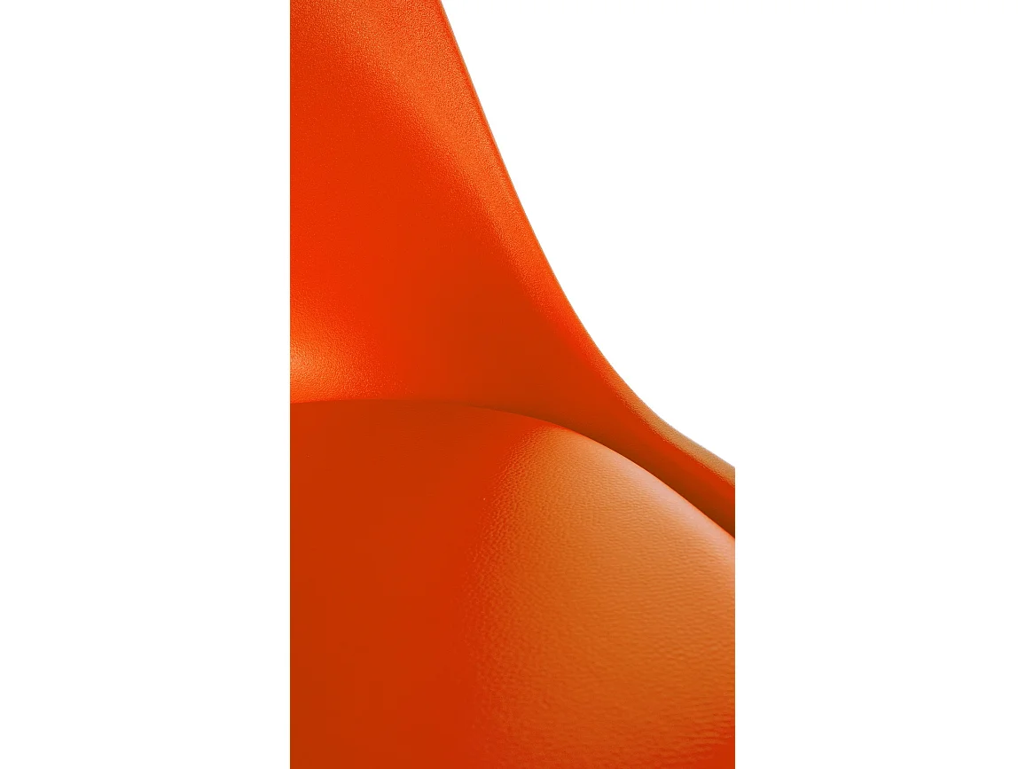 chaise salle à manger - Plastique & Bois - Orange - Sofia