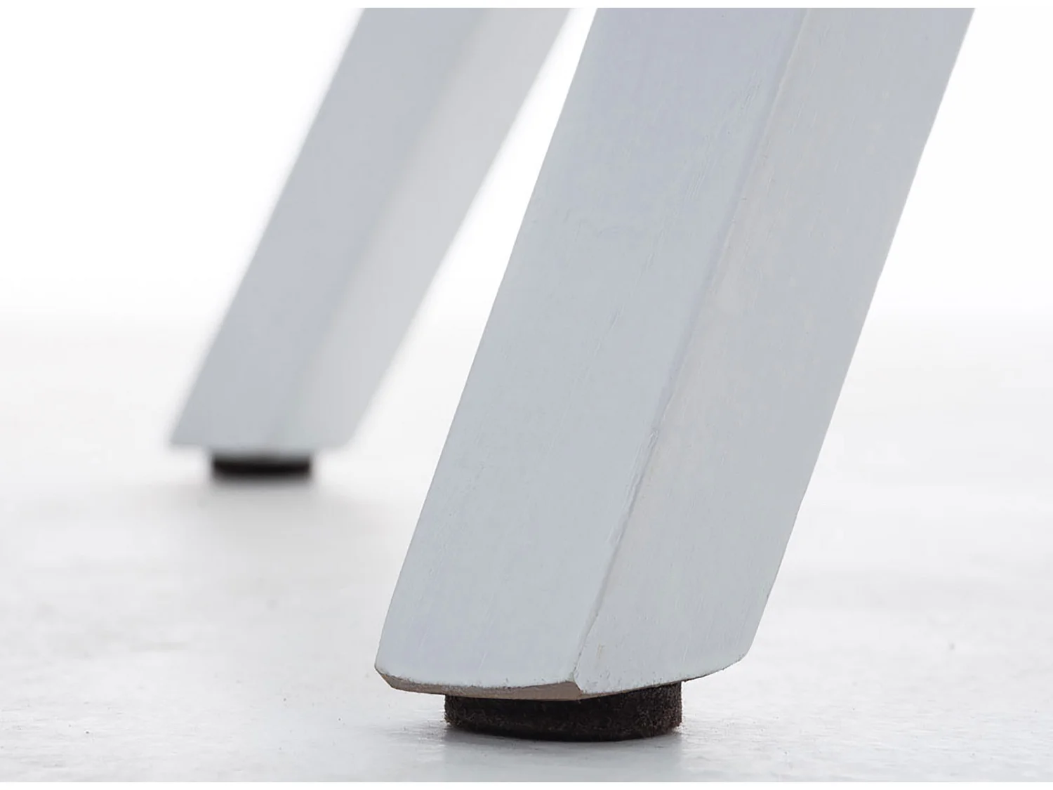 Lot de 4  chaise salle à manger - Tissu & Blanc - Bleu - Pegleg