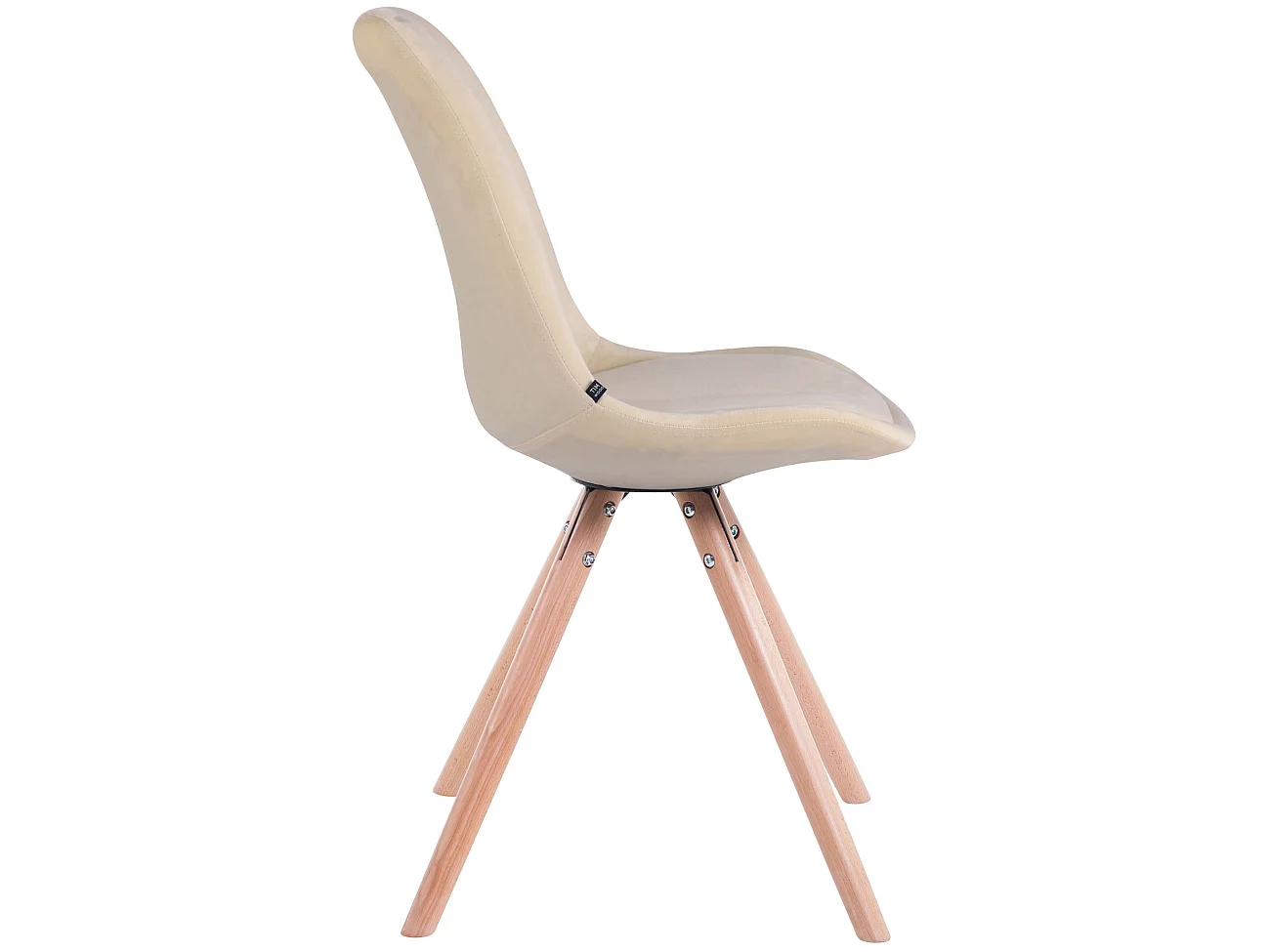 Lot de 4  chaise salle à manger - Velours & Nature - Crème - Toulouse