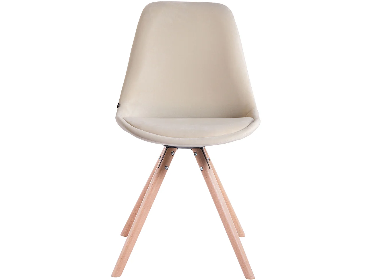 Lot de 4  chaise salle à manger - Velours & Nature - Crème - Toulouse