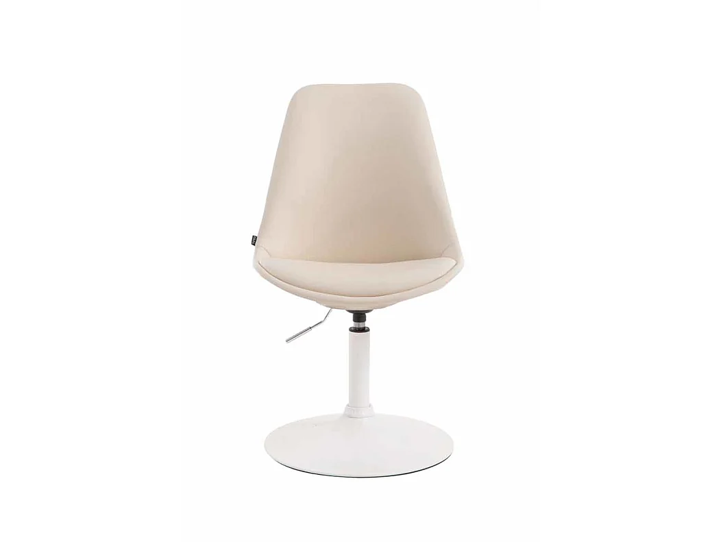 Lot de 4  chaise salle à manger - Similicuir & Blanc - Crème - Maverick