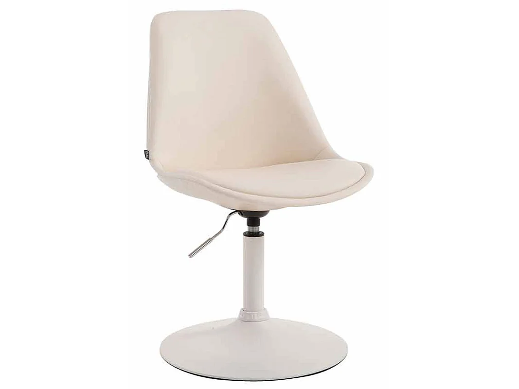 Lot de 4  chaise salle à manger - Similicuir & Blanc - Crème - Maverick