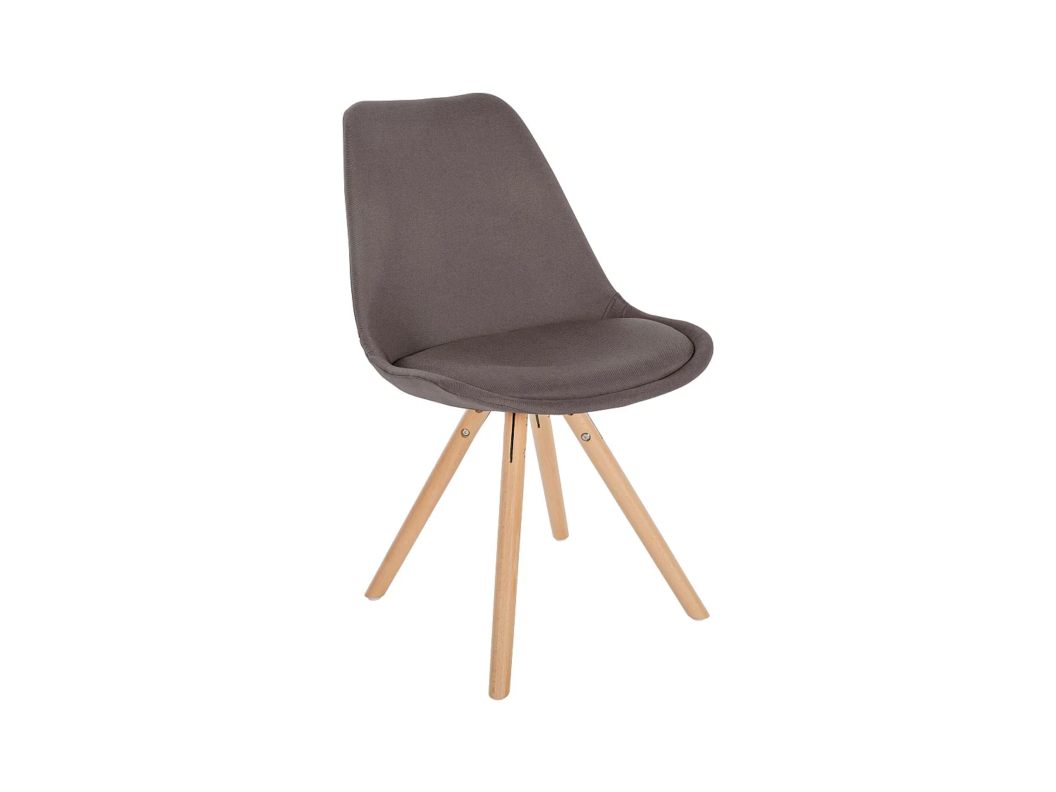 chaise salle à manger - Tissu & Nature (rond) - Taupe - Sofia
