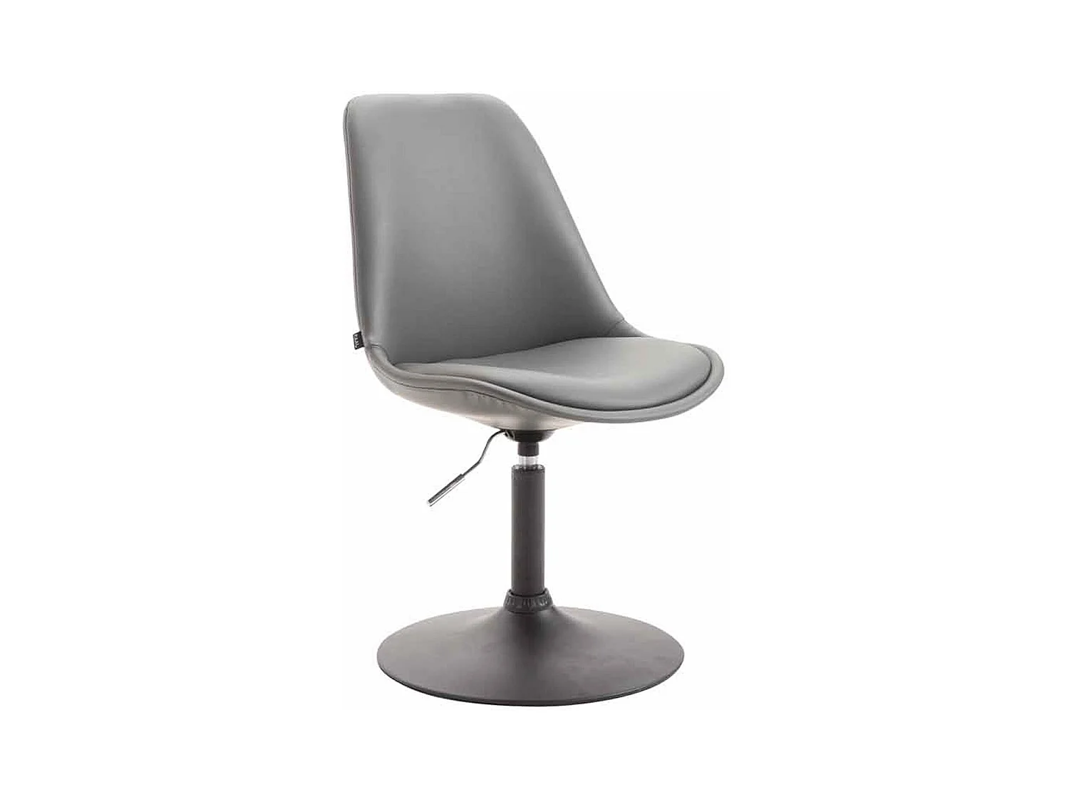 chaise salle à manger - Similicuir & Noir - Gris - Maverick