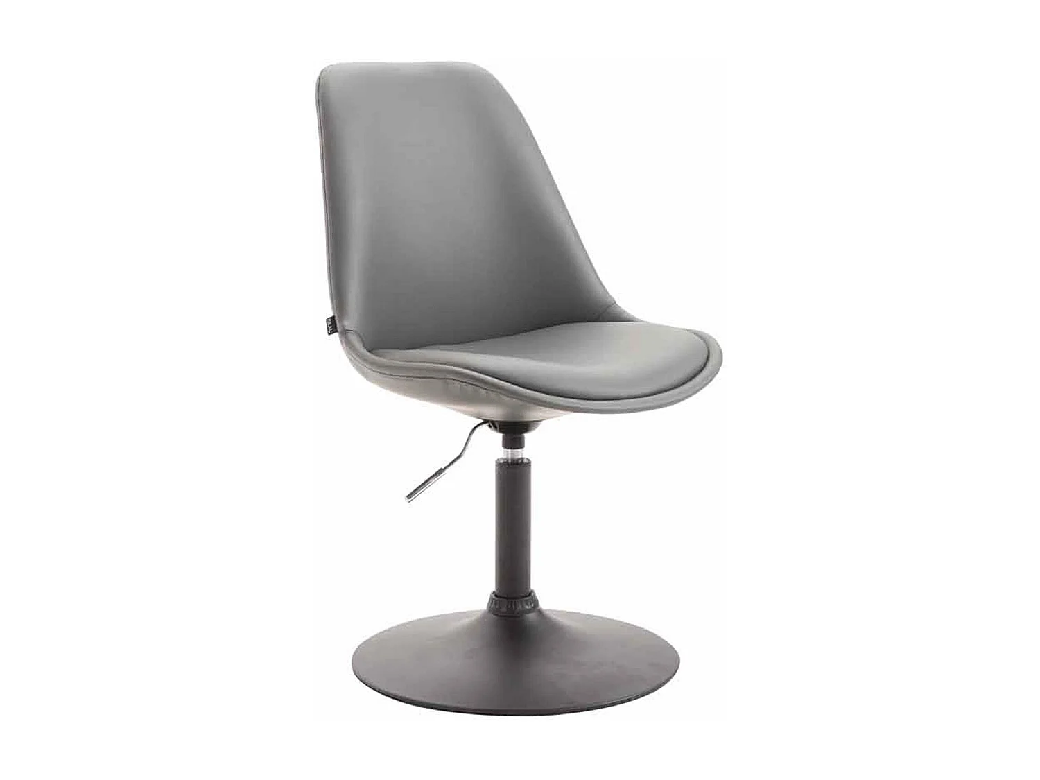 chaise salle à manger - Similicuir & Noir - Gris - Maverick