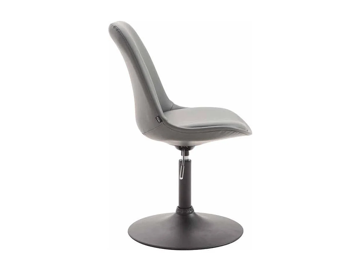 chaise salle à manger - Similicuir & Noir - Gris - Maverick