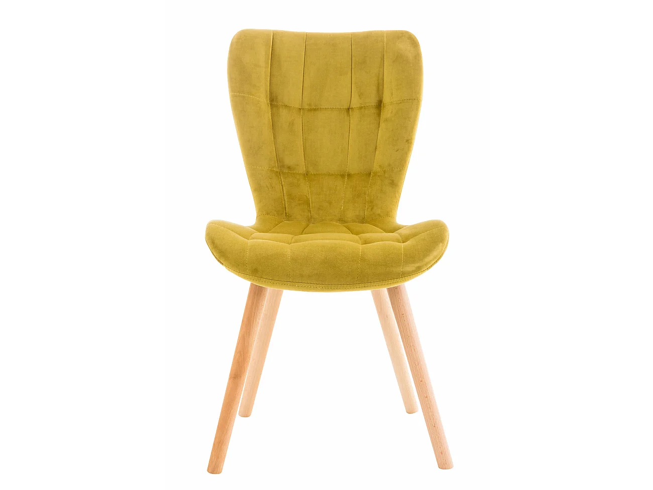 Eetkamerstoelen - Fluweel & antiek - geel - Elda