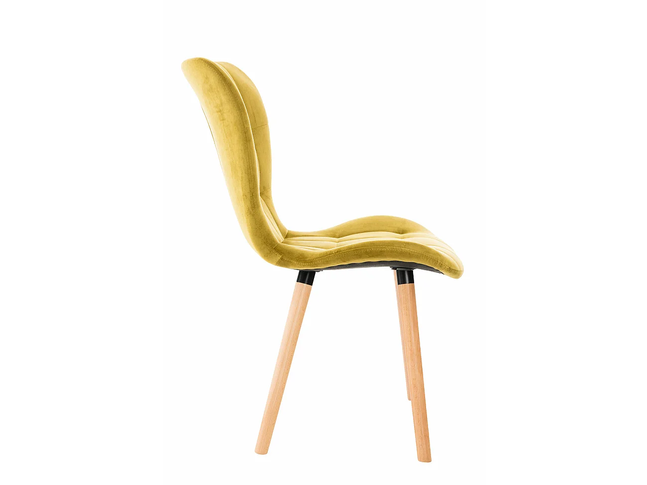 Eetkamerstoelen - Fluweel & antiek - geel - Elda