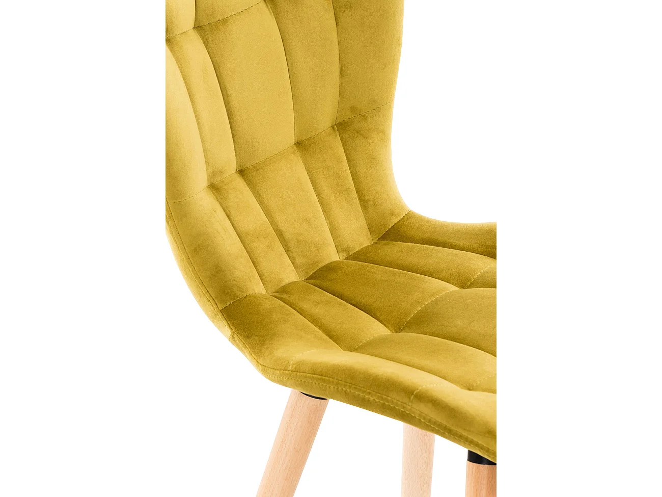 Eetkamerstoelen - Fluweel & antiek - geel - Elda