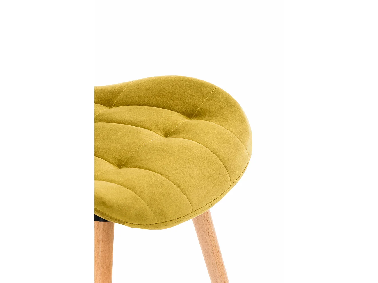 Eetkamerstoelen - Fluweel & antiek - geel - Elda