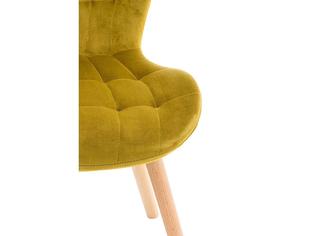 Eetkamerstoelen - Fluweel & antiek - geel - Elda