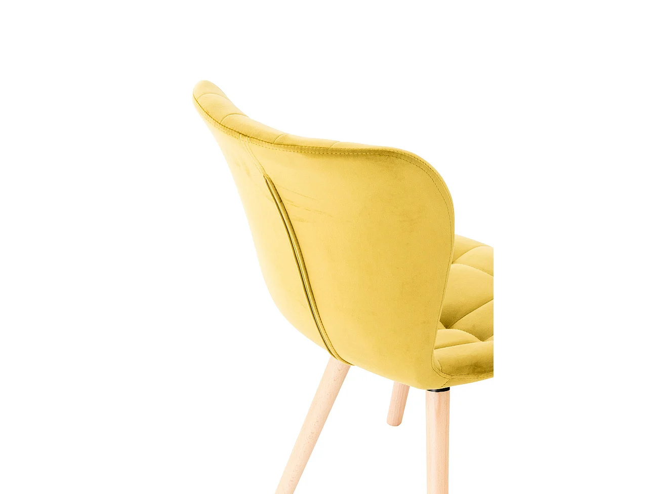 Eetkamerstoelen - Fluweel & antiek - geel - Elda