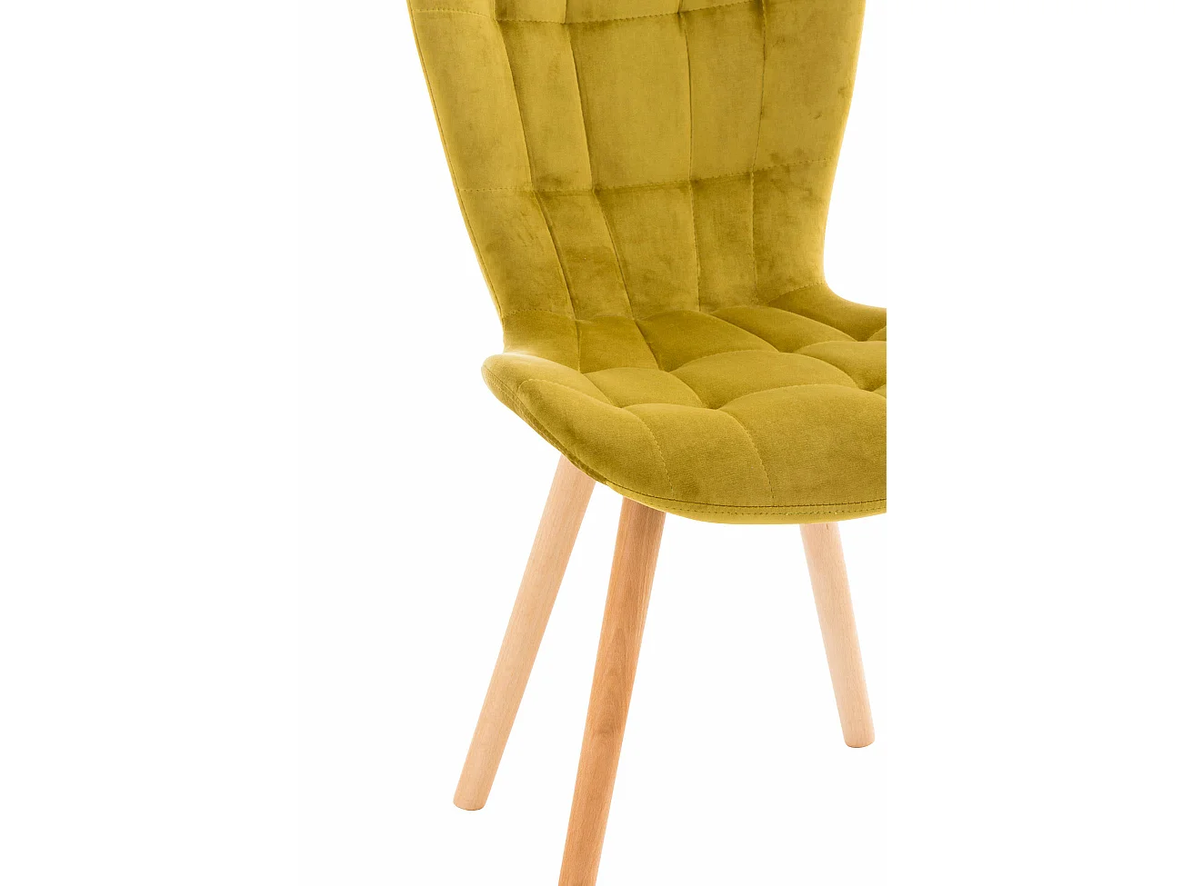 Eetkamerstoelen - Fluweel & antiek - geel - Elda