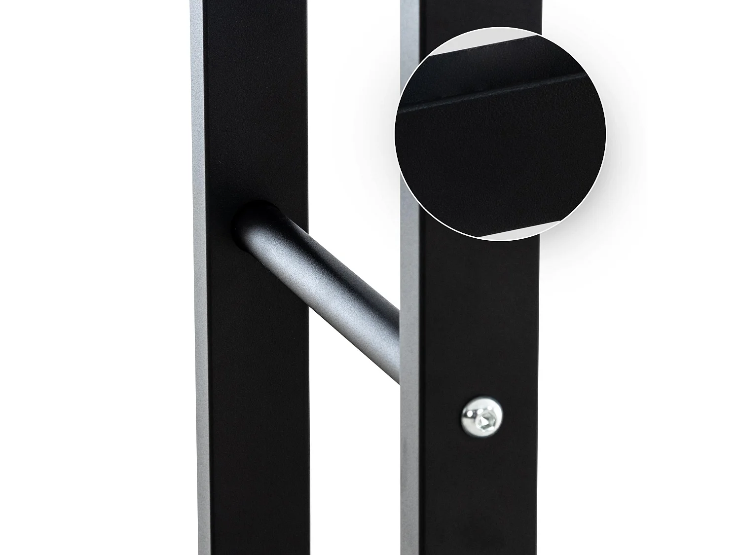 Etagère bois de cheminée - Métal - 25x100x150 cm - Noir - Keri V2