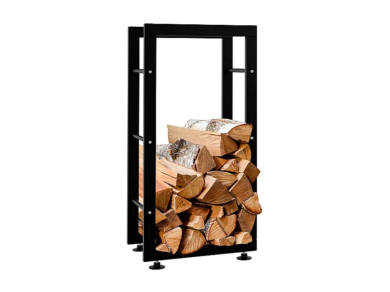 Brandhoutrek  - Metaal - 25x40x80 cm - zwart - Keri V2