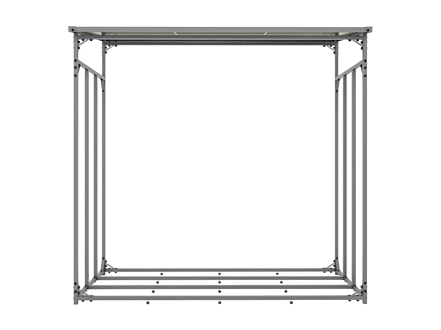 Etagère bois de cheminée - Métal - XL - Anthracite - Ruston