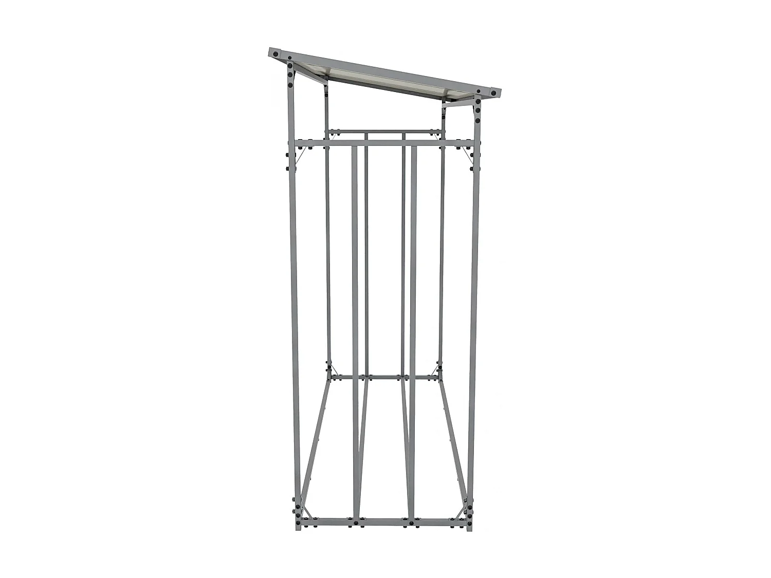 Etagère bois de cheminée - Métal - XL - Anthracite - Ruston