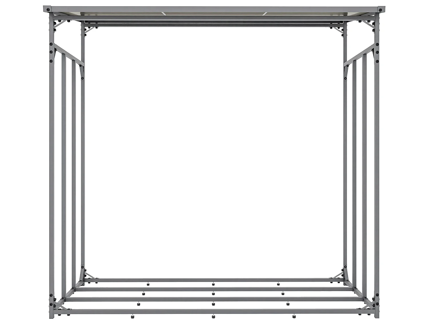 Etagère bois de cheminée - Métal - XL - Anthracite - Ruston