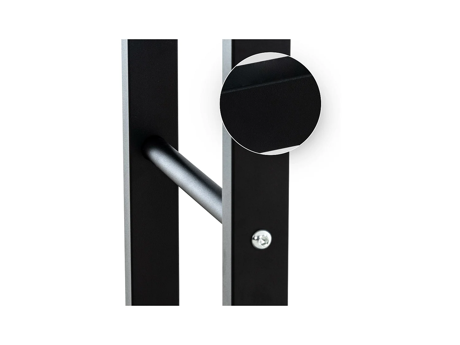 Etagère bois de cheminée - Métal - 25x60x80 cm - Noir - Keri V2