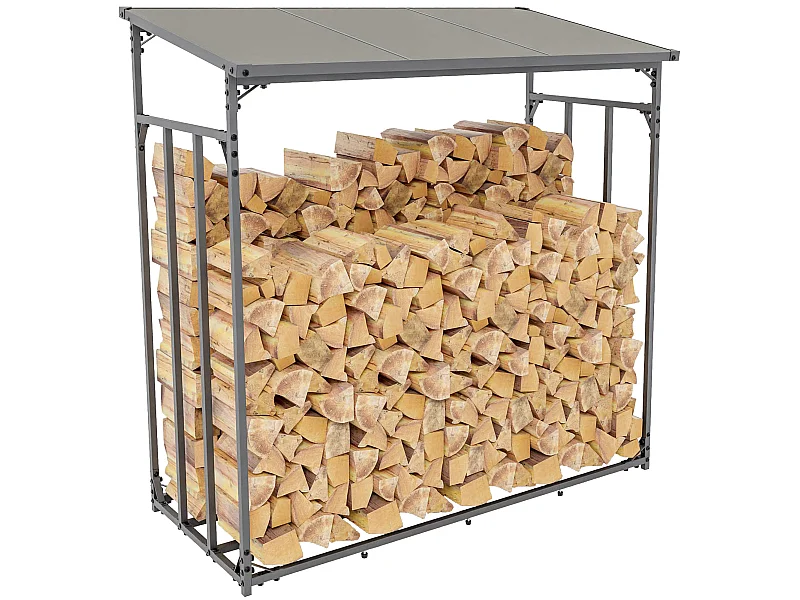 Kaminholzregal - Metall - S - anthrazit - Ruston