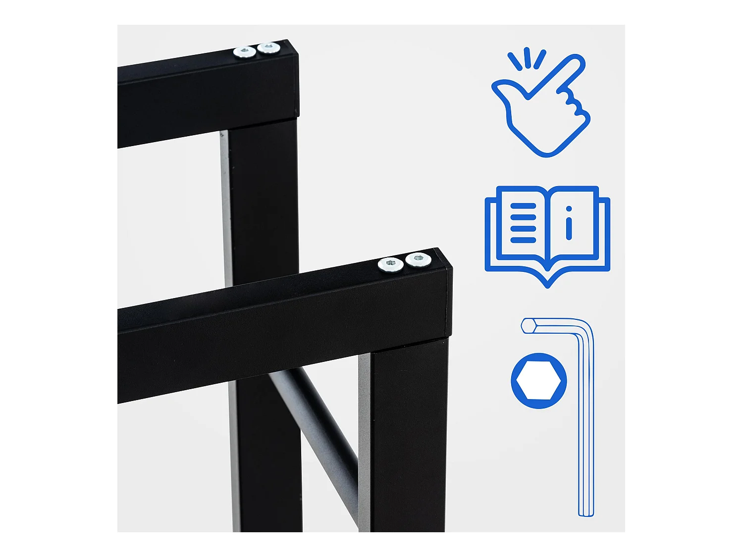 Kaminholzregal - Metall - 25x150x175 cm - schwarz - Keri V2