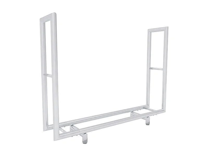 Etagère bois de cheminée - Acier inoxydable - 122 x 30 x 91cm - Acier inoxydable - Drake