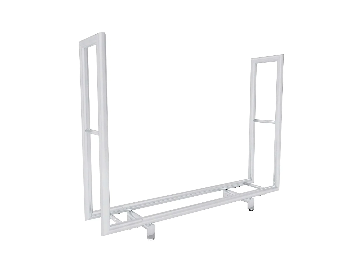 Etagère bois de cheminée - Acier inoxydable - 122 x 30 x 91cm - Acier inoxydable - Drake