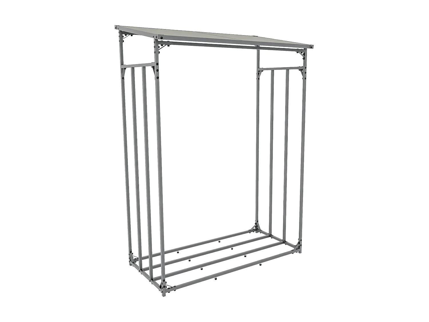 Kaminholzregal - Metall - L - anthrazit - Ruston