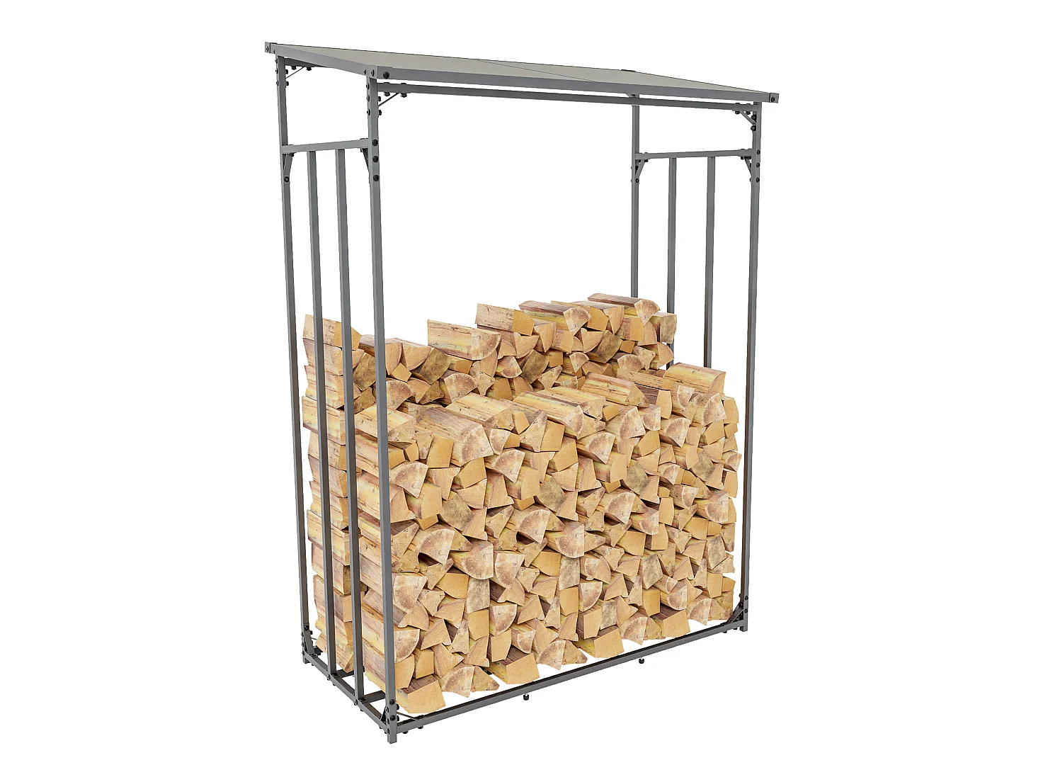 Etagère bois de cheminée - Métal - L - Anthracite - Ruston