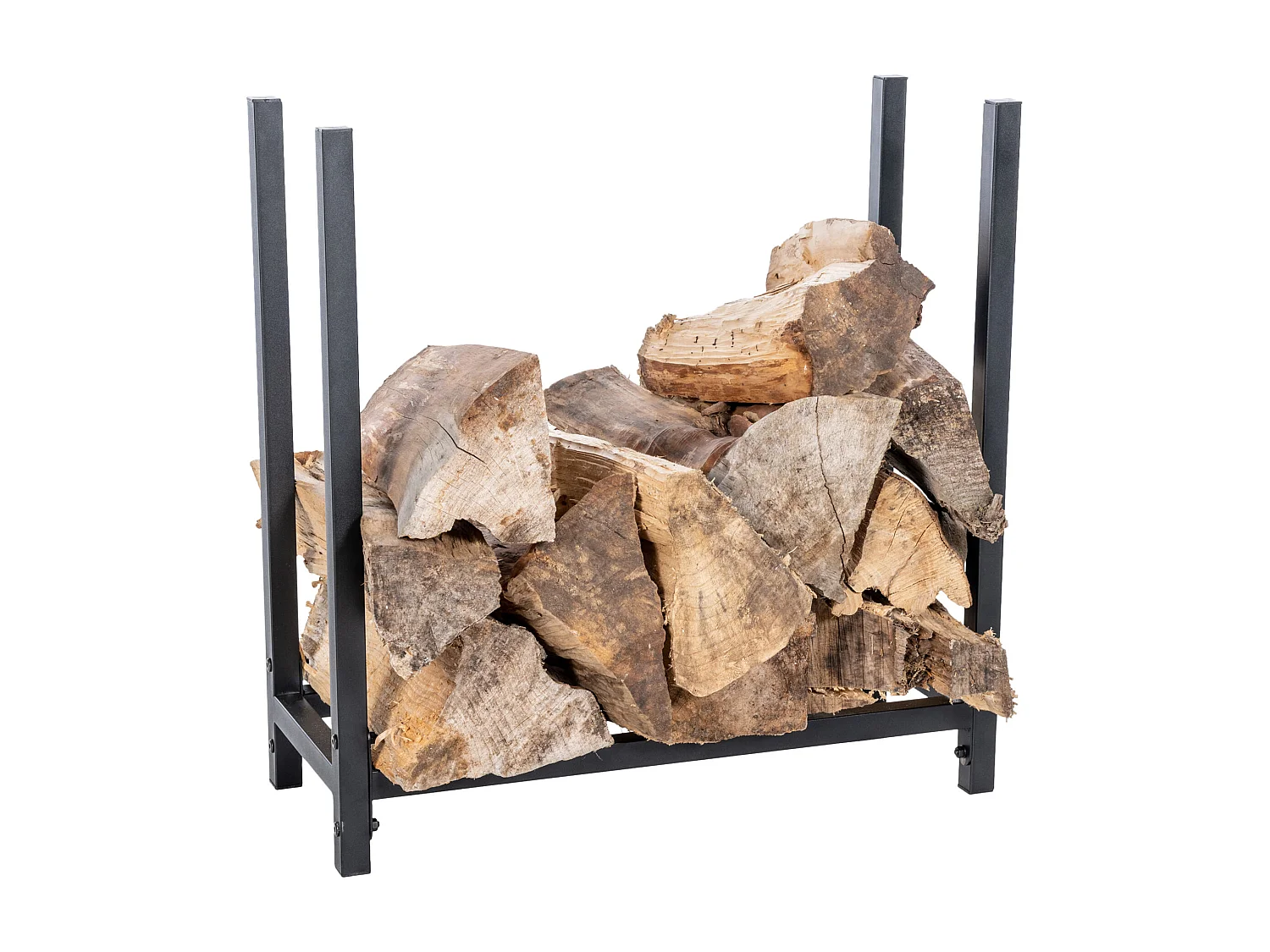 Etagère bois de cheminée - Métal - 60 x 25 x 62cm - Noir - Irondale