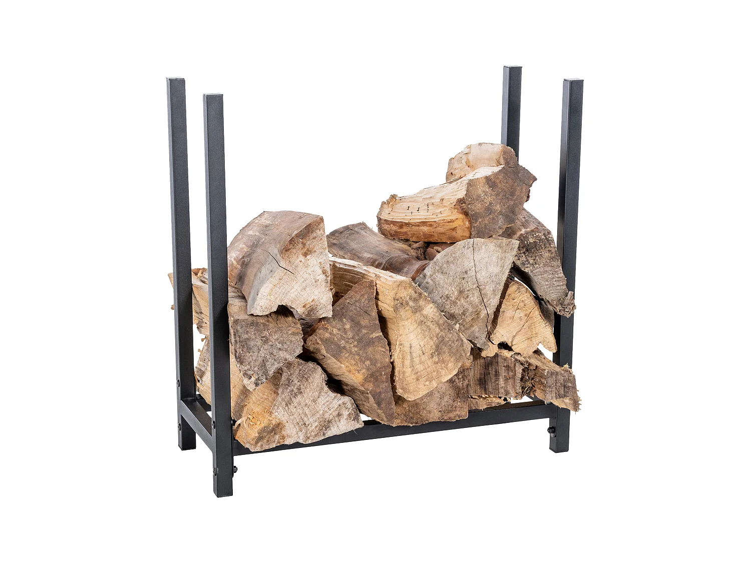 Brandhoutrek  - Metalen - 60 x 25 x 62cm - zwart - Irondale