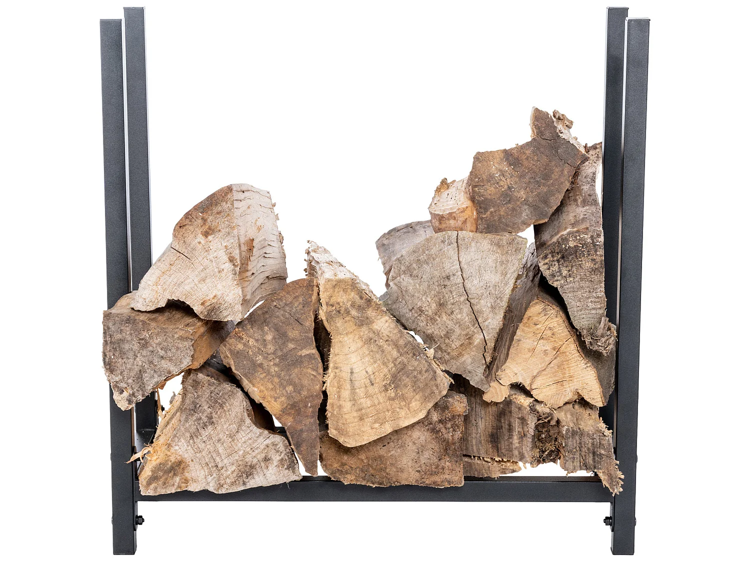 Etagère bois de cheminée - Métal - 60 x 25 x 62cm - Noir - Irondale