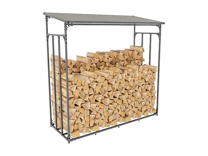 Kaminholzregal - Metall - XL - anthrazit - Ruston