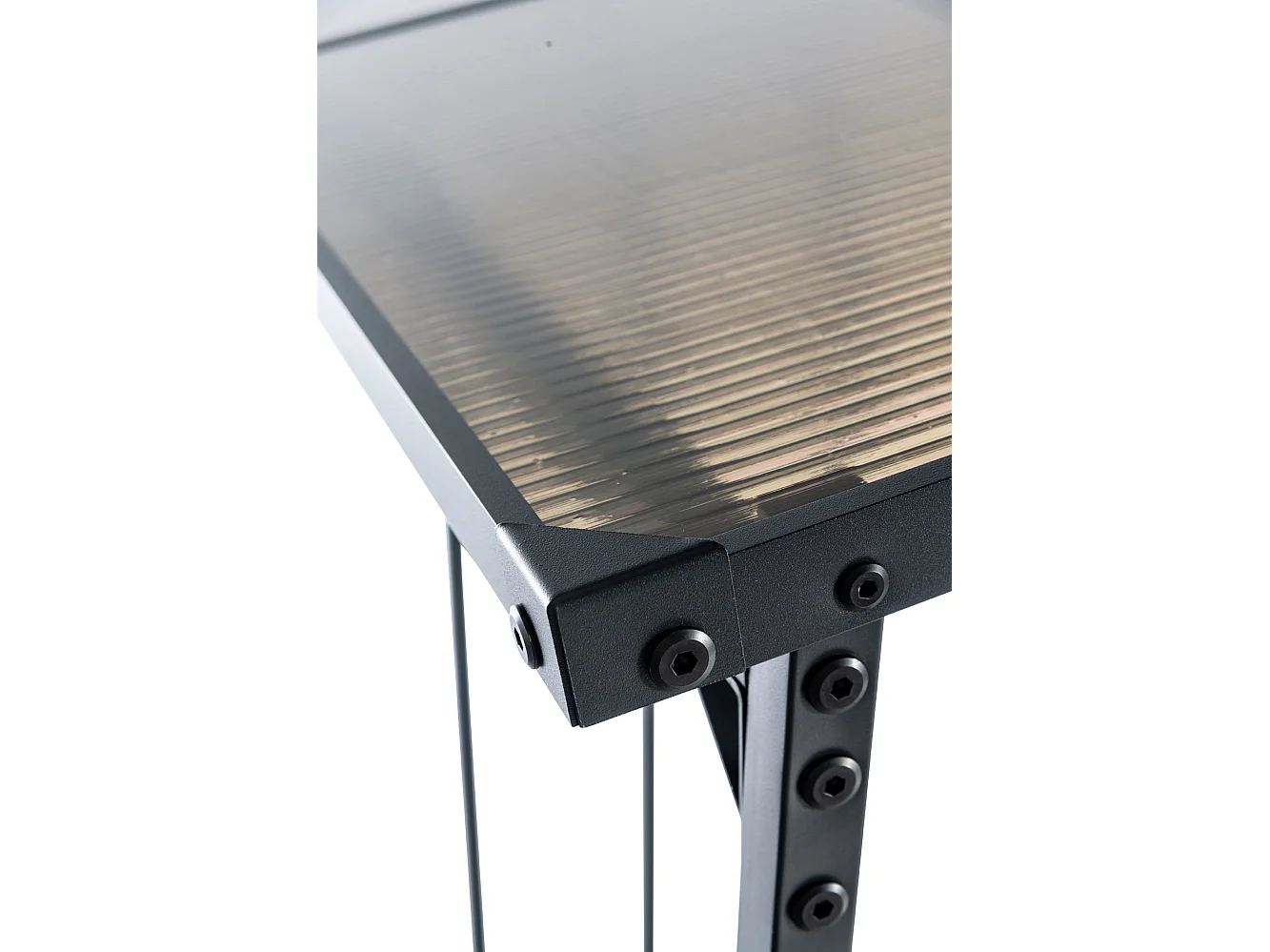 Etagère bois de cheminée - Métal - XL - Anthracite - Ruston